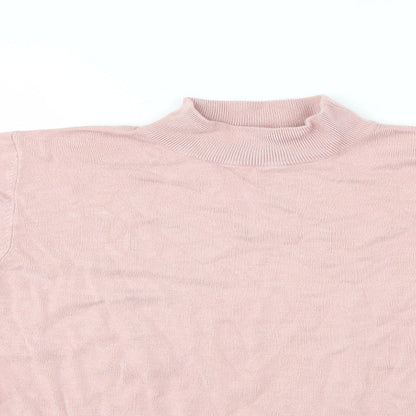 Close-up detail of Full Circle women’s pink jumper, size M