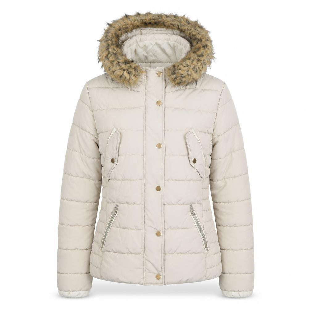 H&M Womens Ivory   Puffer Jacket Jacket Size 38