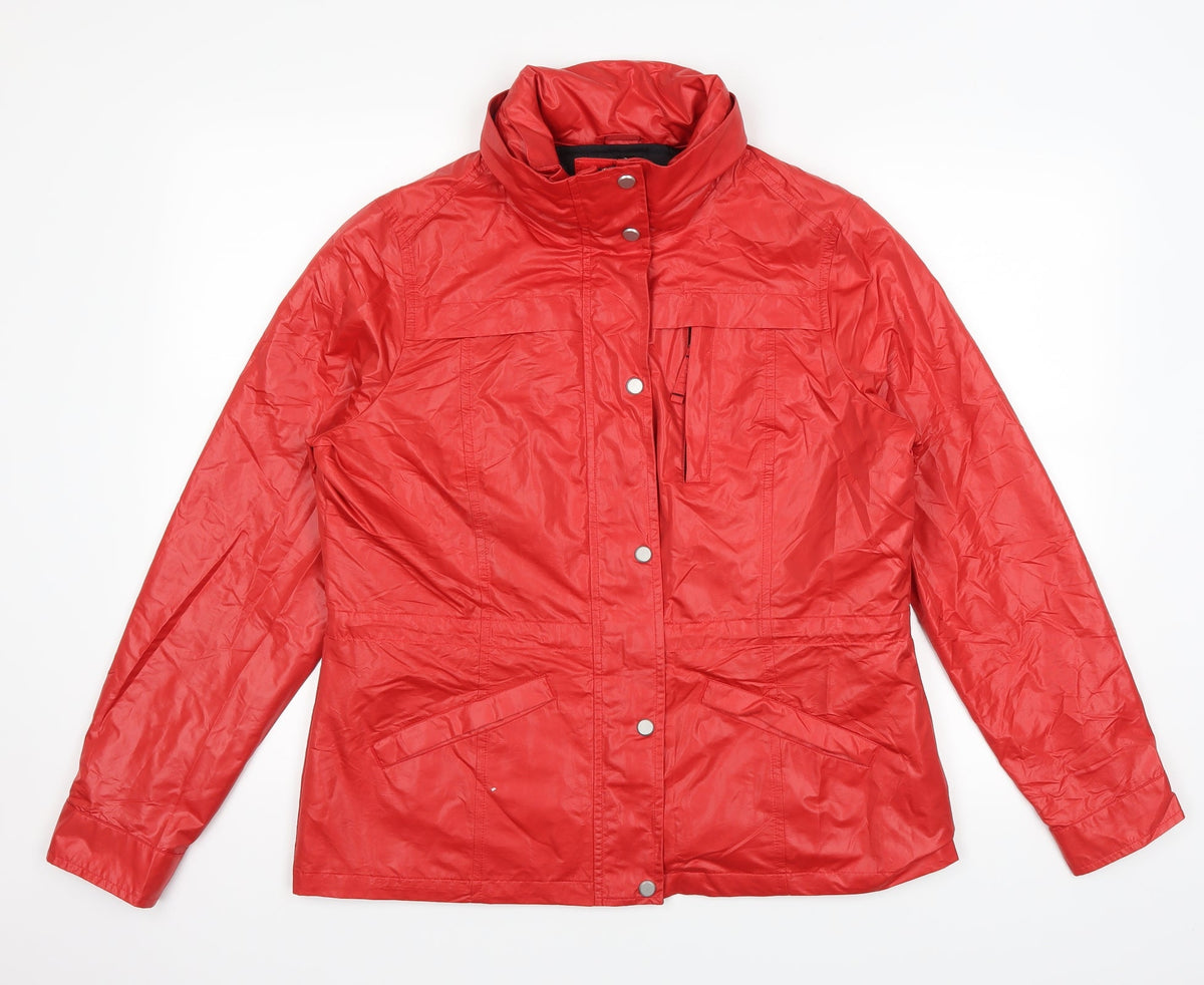 Marks & Spencer Womens Red   Windbreaker Coat Size 12