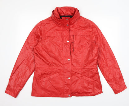 Additional front view of Marks & Spencer women’s red windbreaker coat, size UK 12