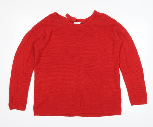 Emsara Womens Red   Pullover Jumper Size L