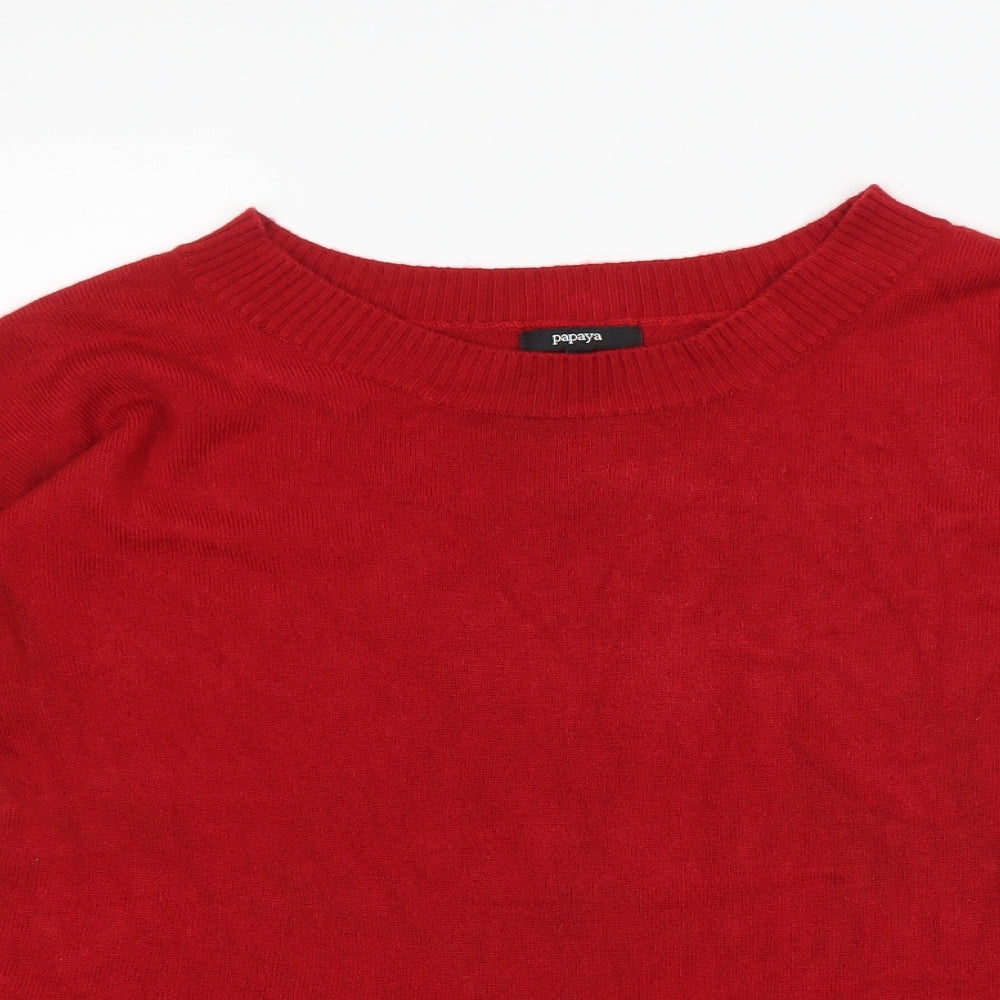 Papaya Womens Red   Pullover Jumper Size 10