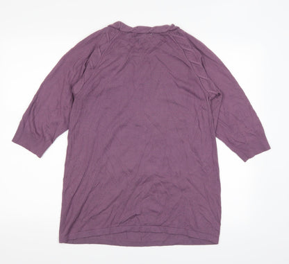 Back view of Klass women’s purple jumper, size M