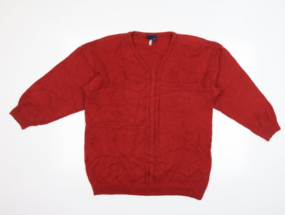 Additional front view of Your Sixth Sense women’s red jumper, size M