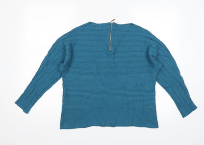 Back view of Tu women’s blue jumper, size UK 16