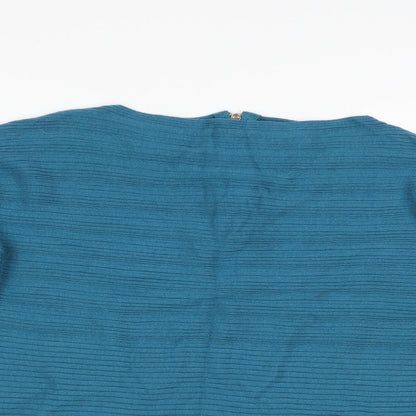 Close-up detail of Tu women’s blue jumper, size UK 16