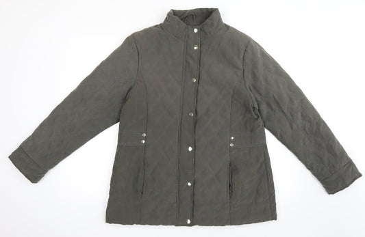 EWM Womens Green   Quilted Jacket Size 12