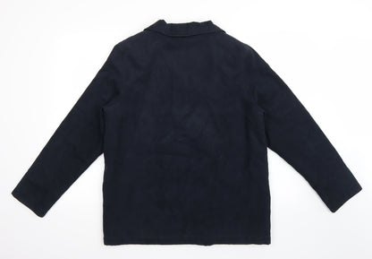 Back view of EWM women’s blue jacket, size UK 14