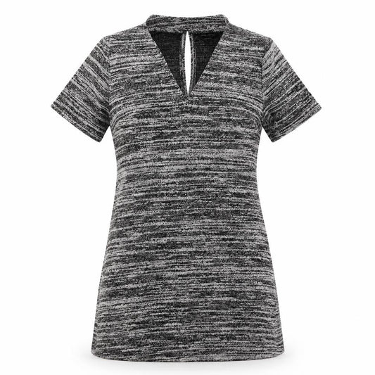 New Look Womens Grey Striped Knit Fit & Flare  Size 12