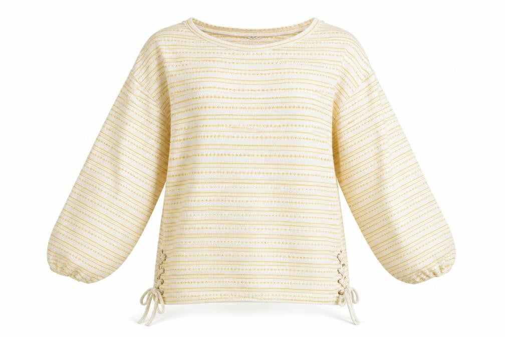 falmer Womens Yellow Striped  Pullover Jumper Size 14