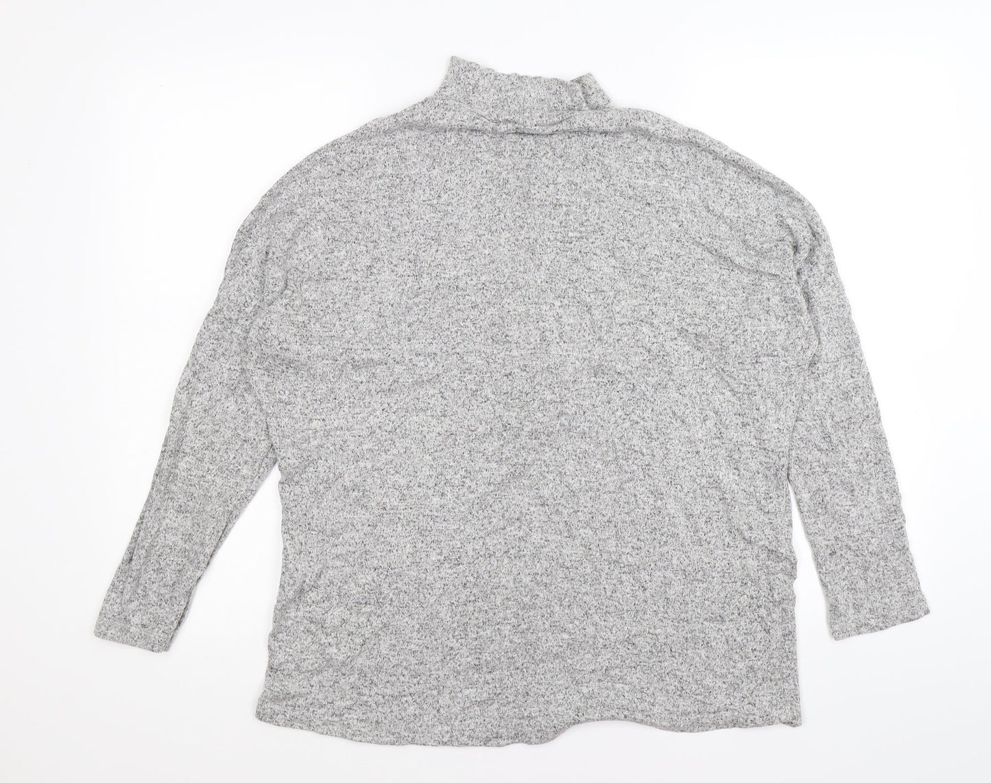 Select Womens Grey Striped Knit Pullover Jumper Size M