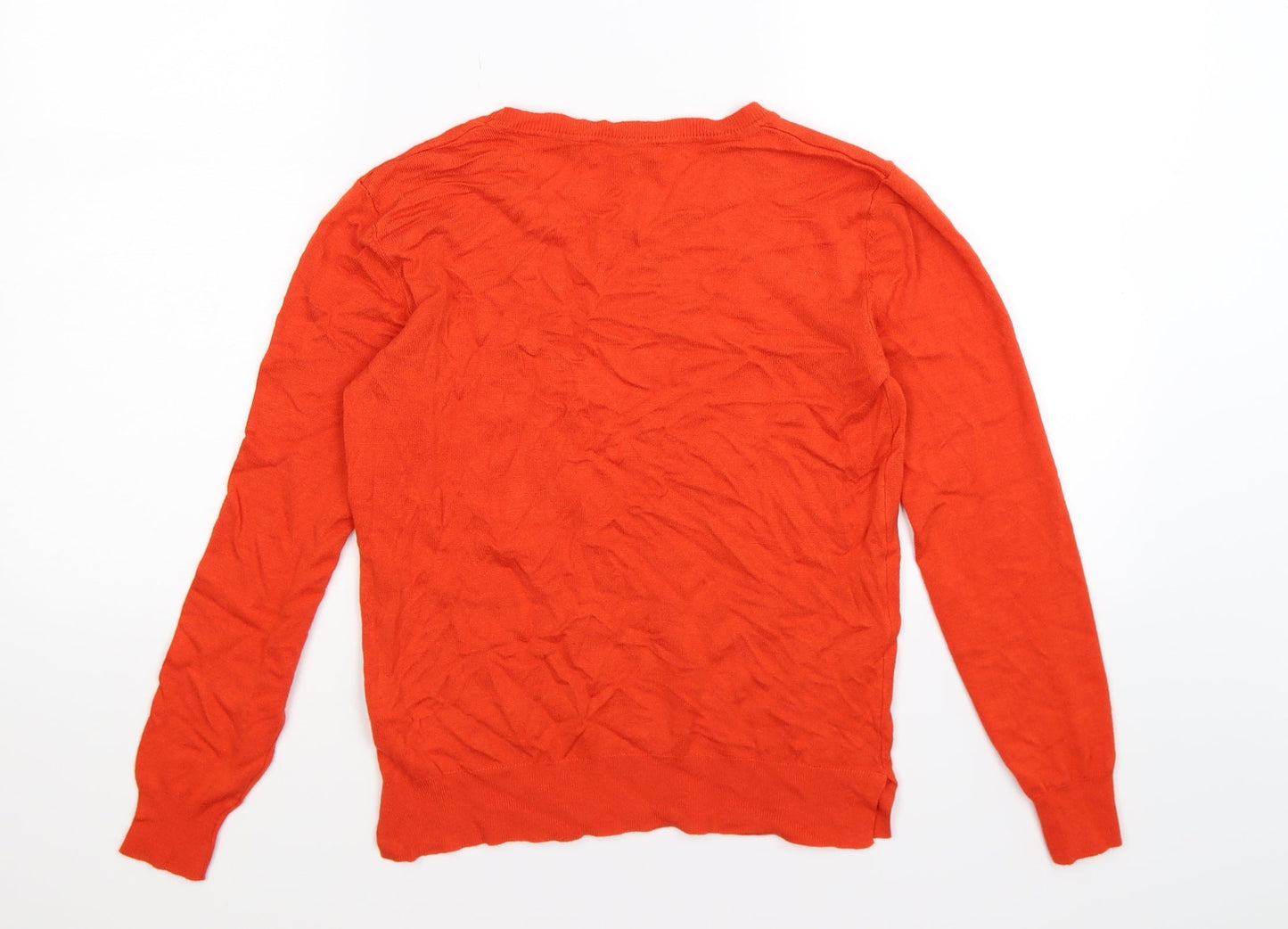 George Womens Orange  Knit Pullover Jumper Size 8