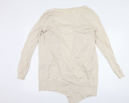 Back view of Next women’s beige cardigan jumper, size UK 10