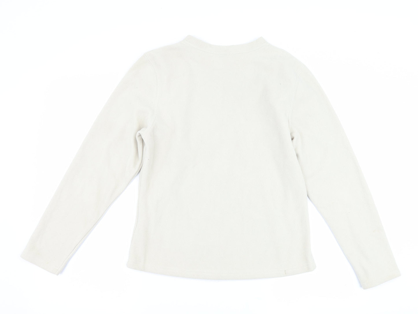 editions Womens Beige  Fleece Pullover Jumper Size 12