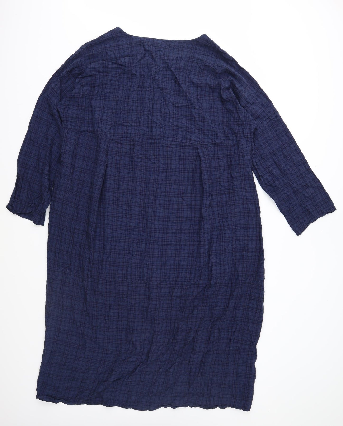 Zanzea Womens Blue Check  Shift