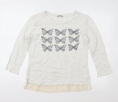 Additional front view of Tu women’s white knit jumper, size UK 14