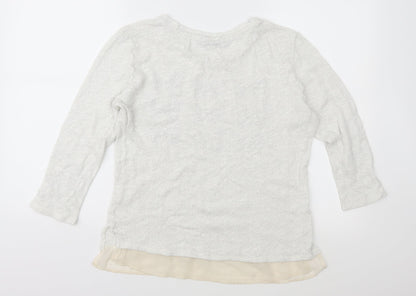 Back view of Tu women’s white knit jumper, size UK 14