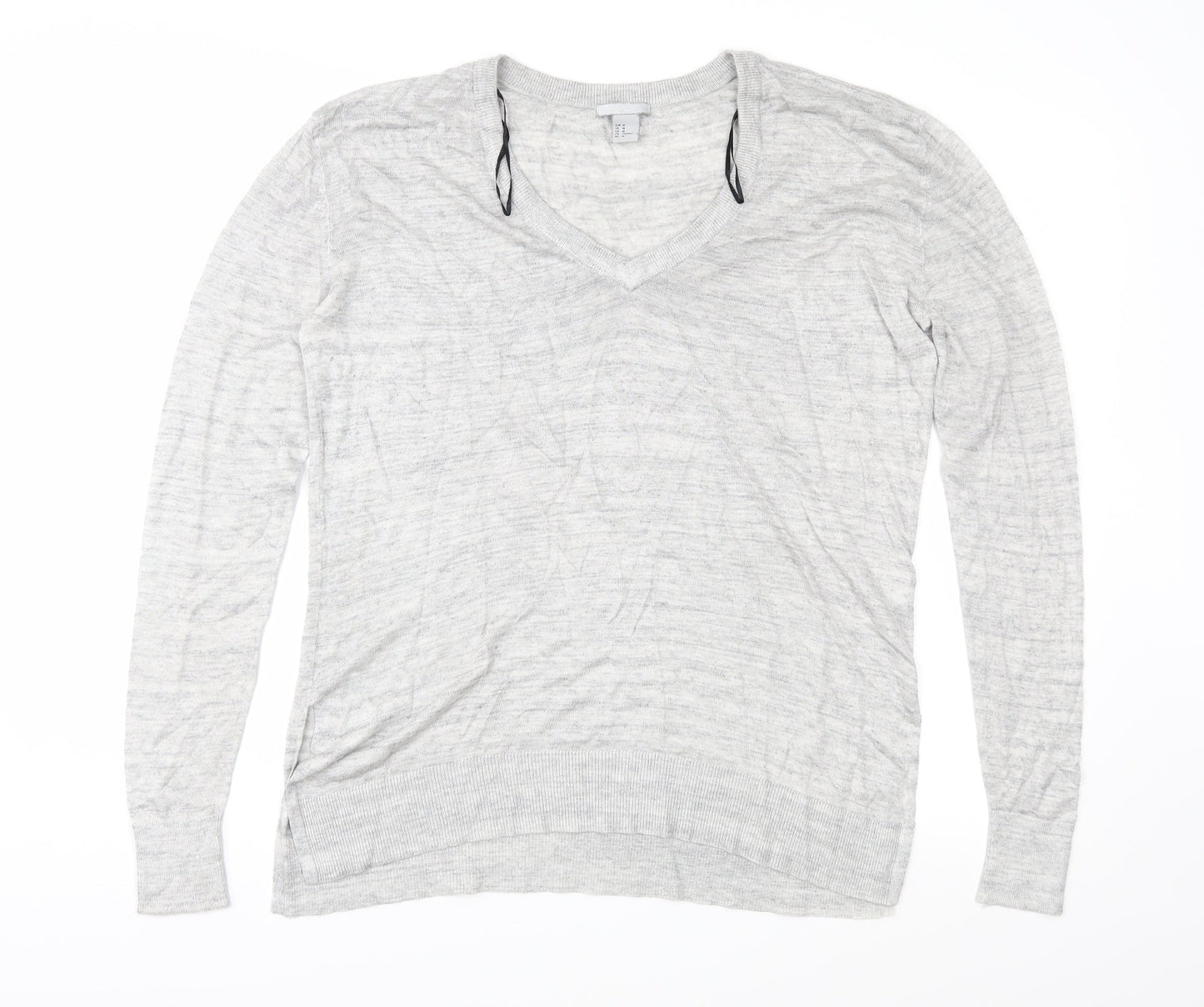 H&M Womens Grey  Knit Pullover Jumper Size M