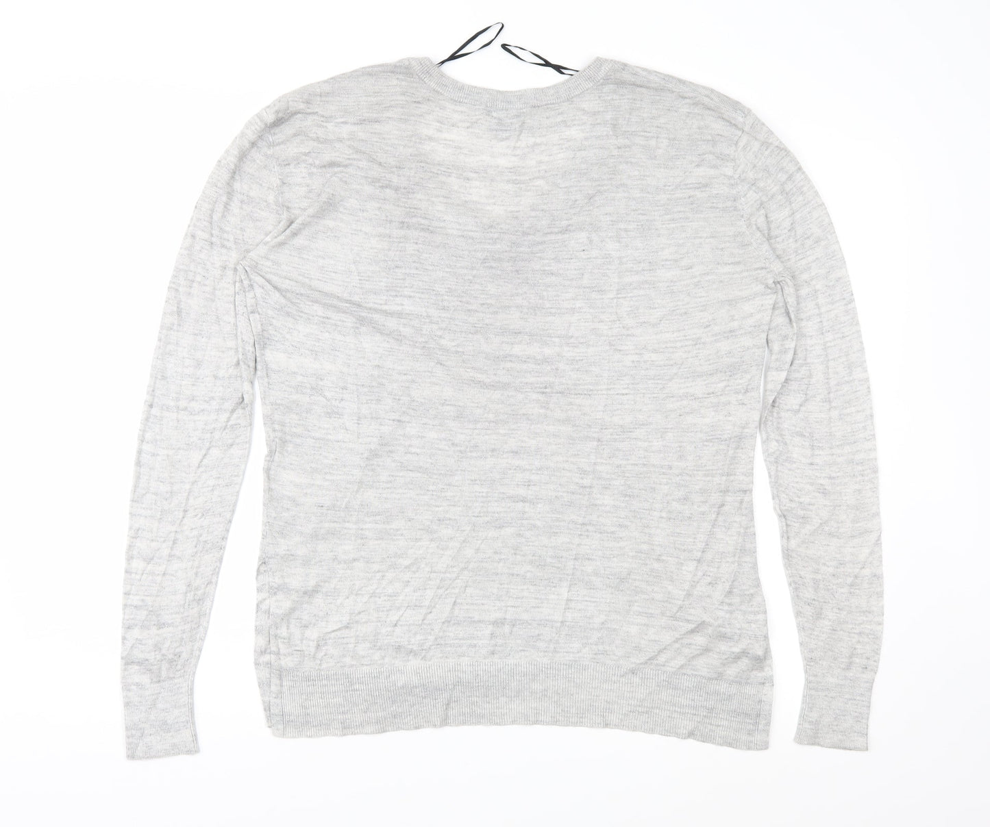 H&M Womens Grey  Knit Pullover Jumper Size M