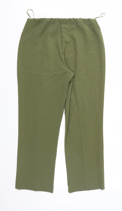 Back view of Classics women’s green trousers, size UK 32, in, 27-inch leg