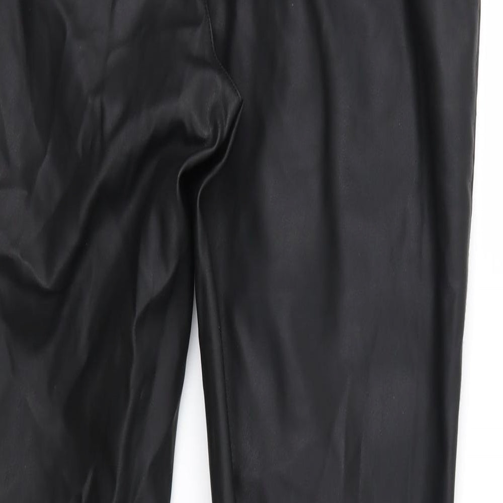 Preworn Womens Black   Trousers  Size 10 L28 in