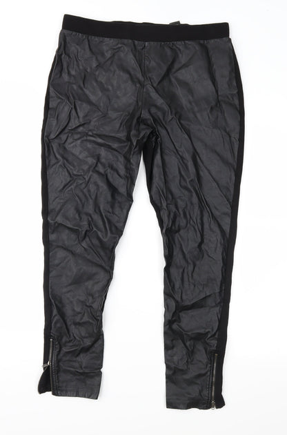 Additional front view of Next women’s black trousers, size UK 14, 26-inch leg