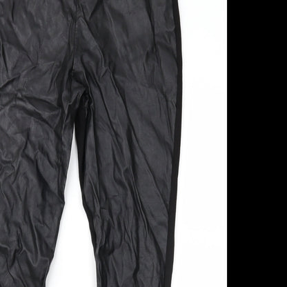 Close-up detail of Next women’s black trousers, size UK 14, 26-inch leg