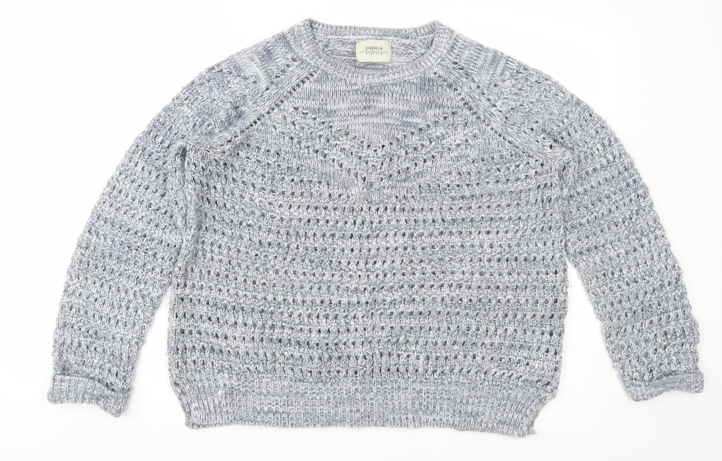 Papaya Womens Grey  Knit Pullover Jumper Size L
