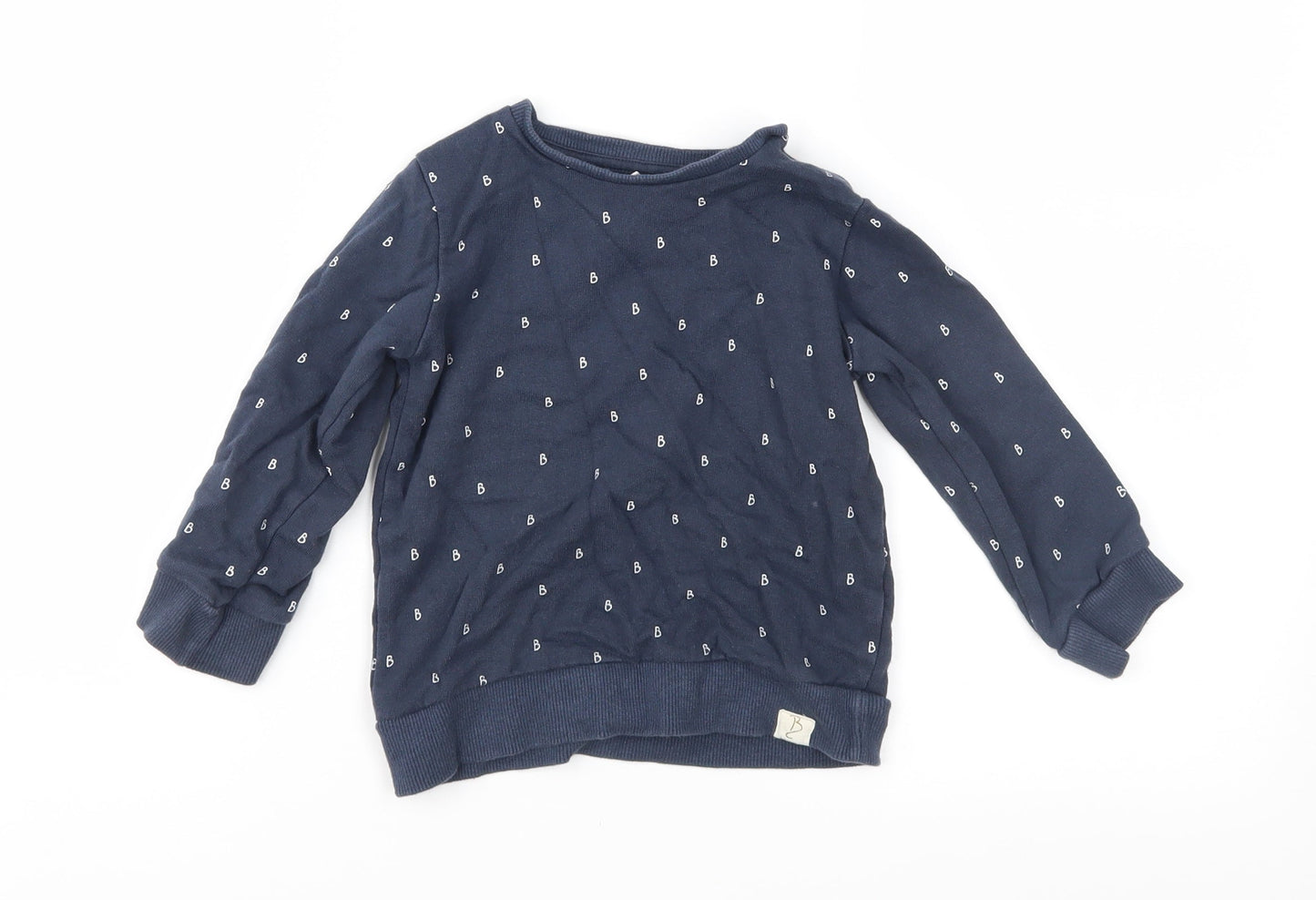 George Boys Blue Geometric  Pullover Casual Size 18-24 Months