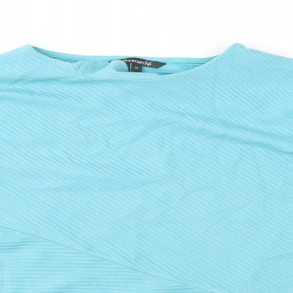 Bonmarché Womens Blue  Knit Pullover Jumper Size 14