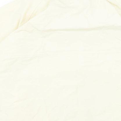 Brand and care label for Trespass women’s yellow jacket, size L