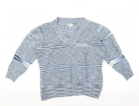 Klass Womens Blue   Pullover Jumper Size L