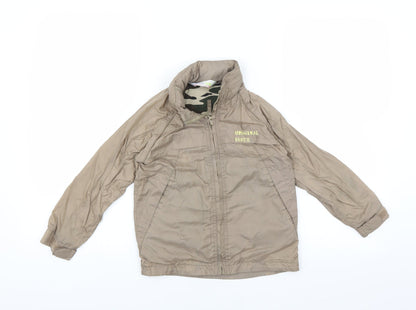 Front view of Active Club boys’ brown jacket, size 5, years