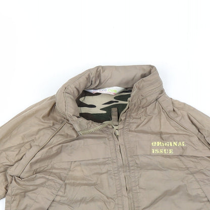 Close-up detail of Active Club boys’ brown jacket, size 5, years