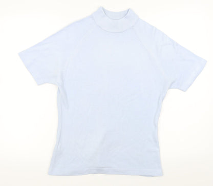 Front view of Asda George women’s blue basic t-shirt, size UK 12