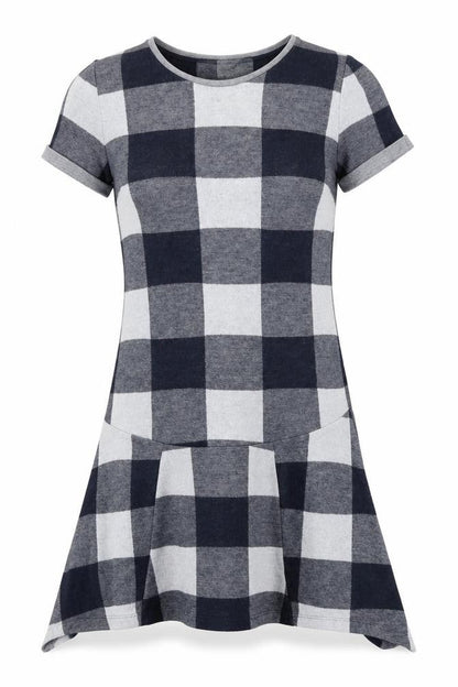 Next Womens Blue Check  Fit & Flare  Size 10
