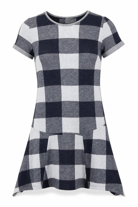 Next Womens Blue Check  Fit & Flare  Size 10