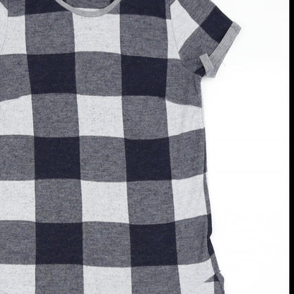 Next Womens Blue Check  Fit & Flare  Size 10
