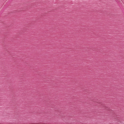 Brand and care label for MAD MODELE women’s pink pullover sweatshirt, size M