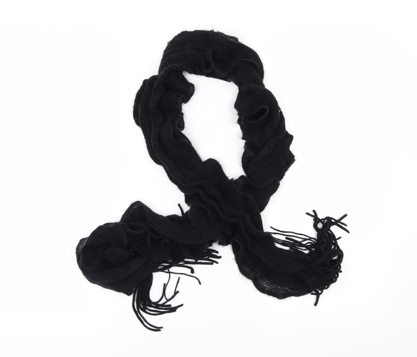 Preworn Womens Black    Scarf