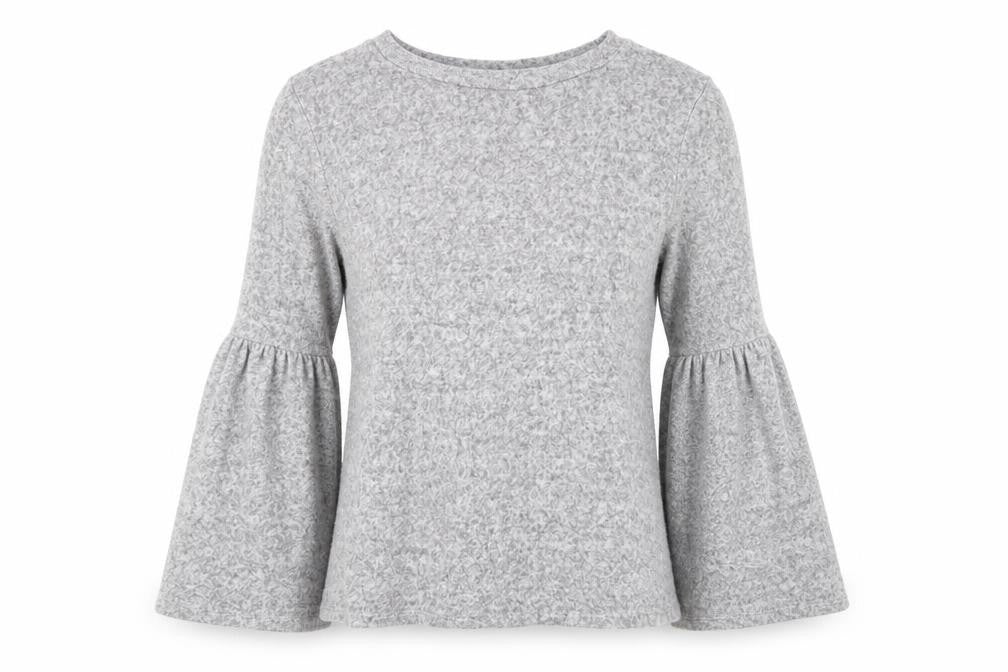 H&M Womens Grey   Pullover Jumper Size S  - Flare sleeve