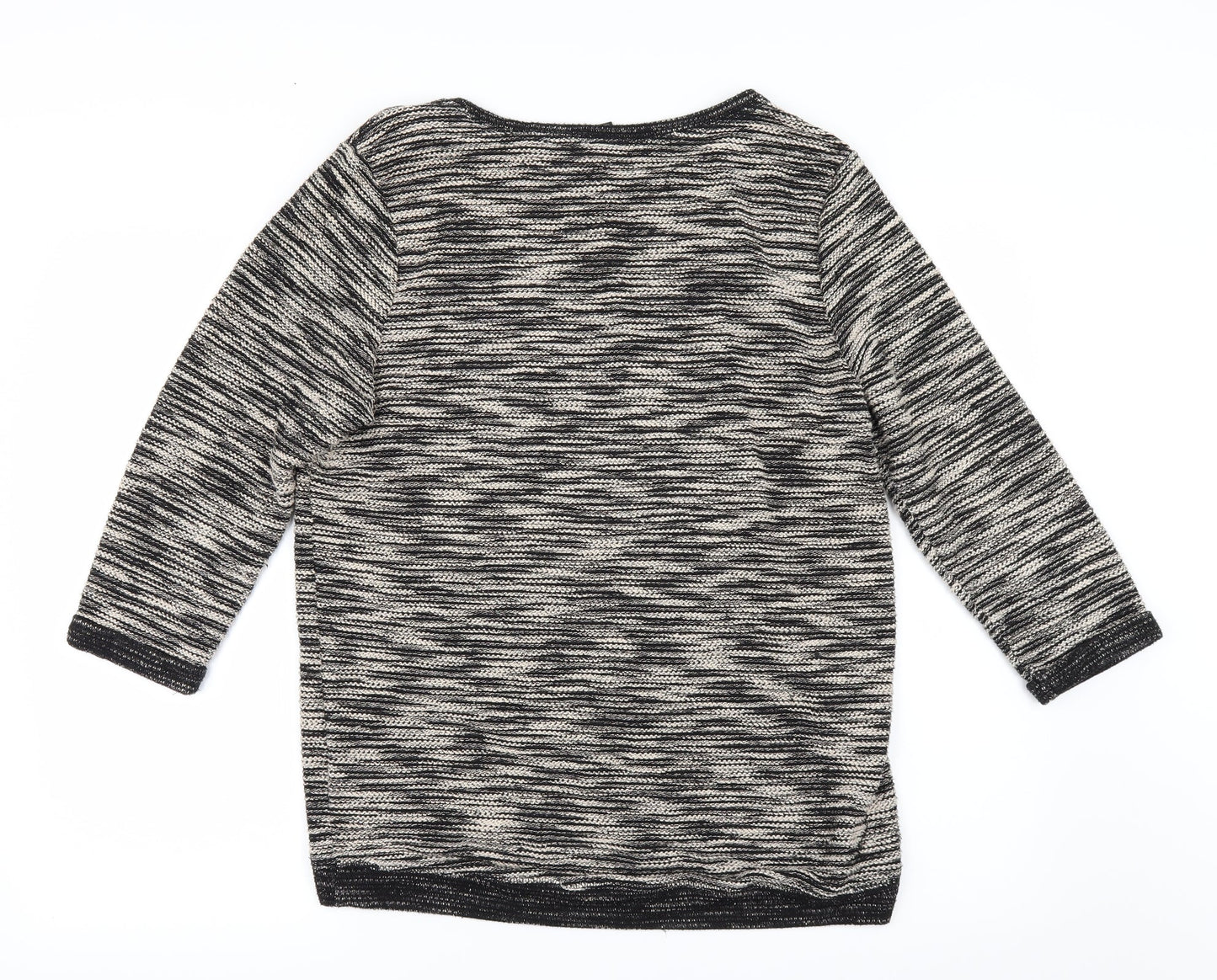 H&M Womens Beige Striped  Pullover Jumper Size S