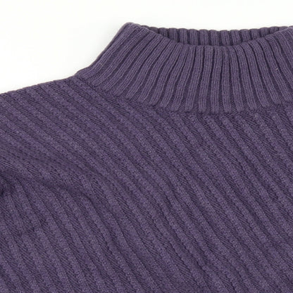 Close-up detail of Dash women’s purple jumper, size S