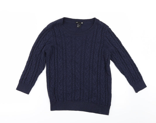 H&M Womens Blue   Pullover Jumper Size S