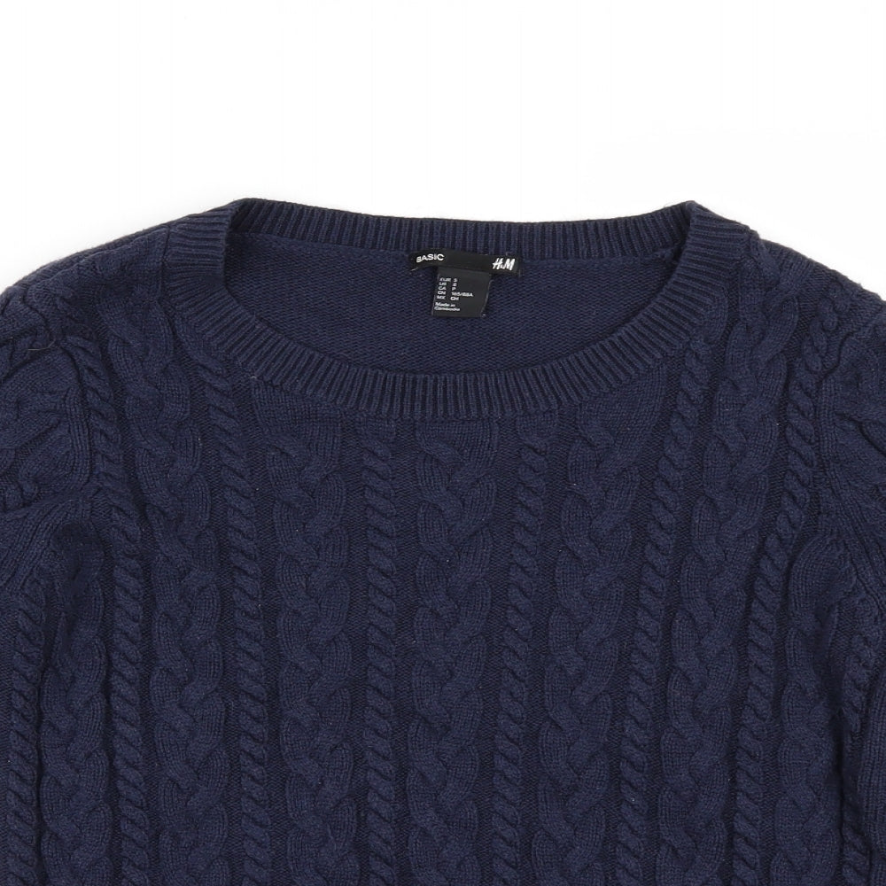 H&M Womens Blue   Pullover Jumper Size S