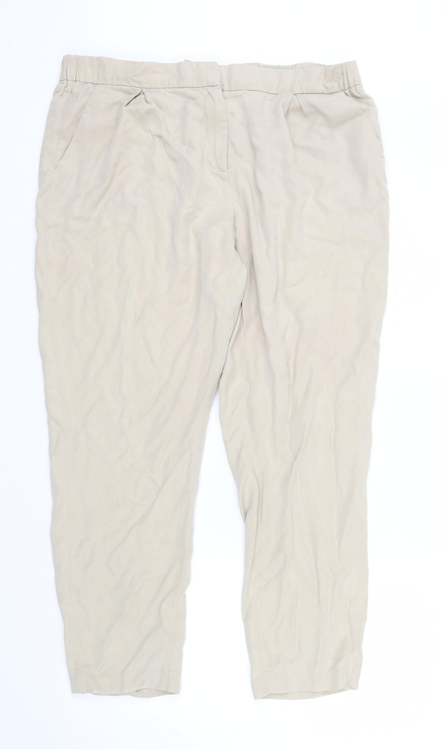 Dalia Collection Womens Beige   Trousers  Size 18 L27 in