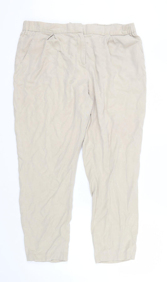 Dalia Collection Womens Beige   Trousers  Size 18 L27 in