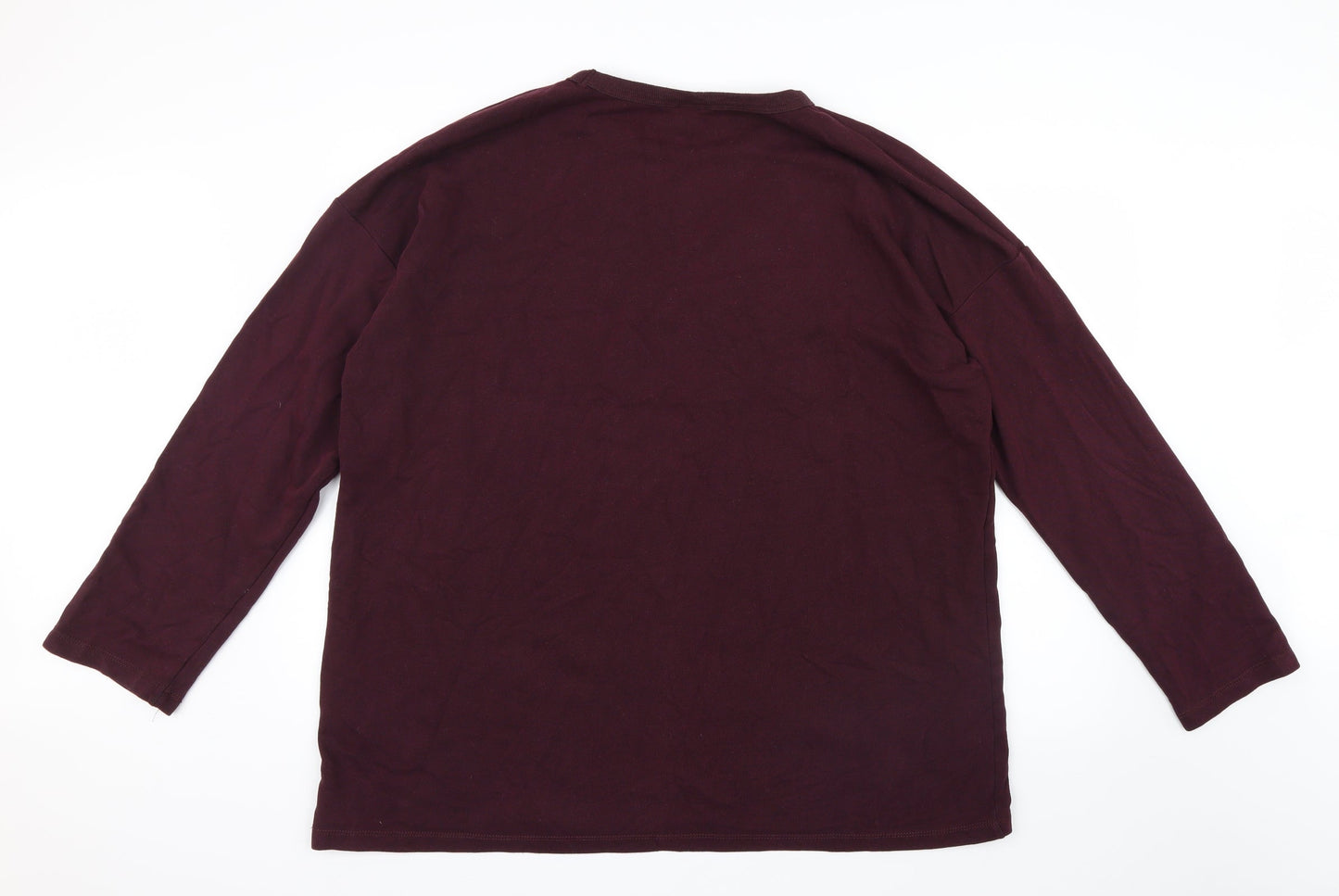 H&M Mens Purple  Knit Pullover Jumper Size L