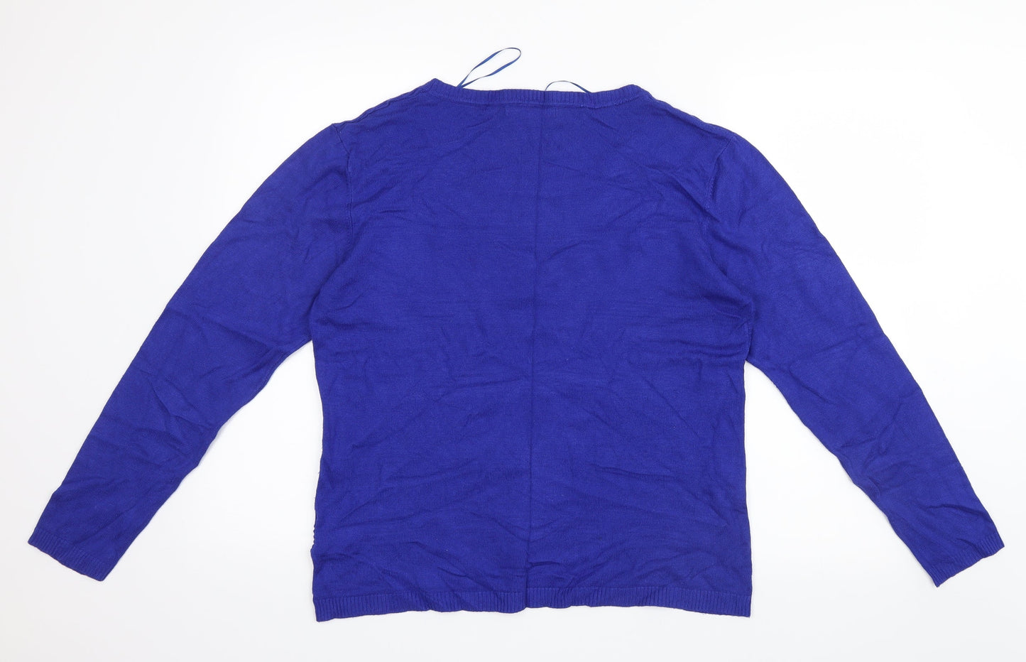 Paramour Womens Blue  Knit Pullover Jumper Size L