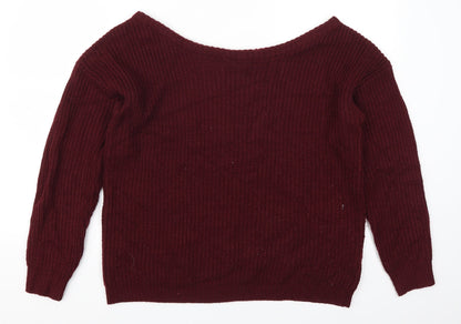 Additional front view of Missguided women’s red jumper, size M